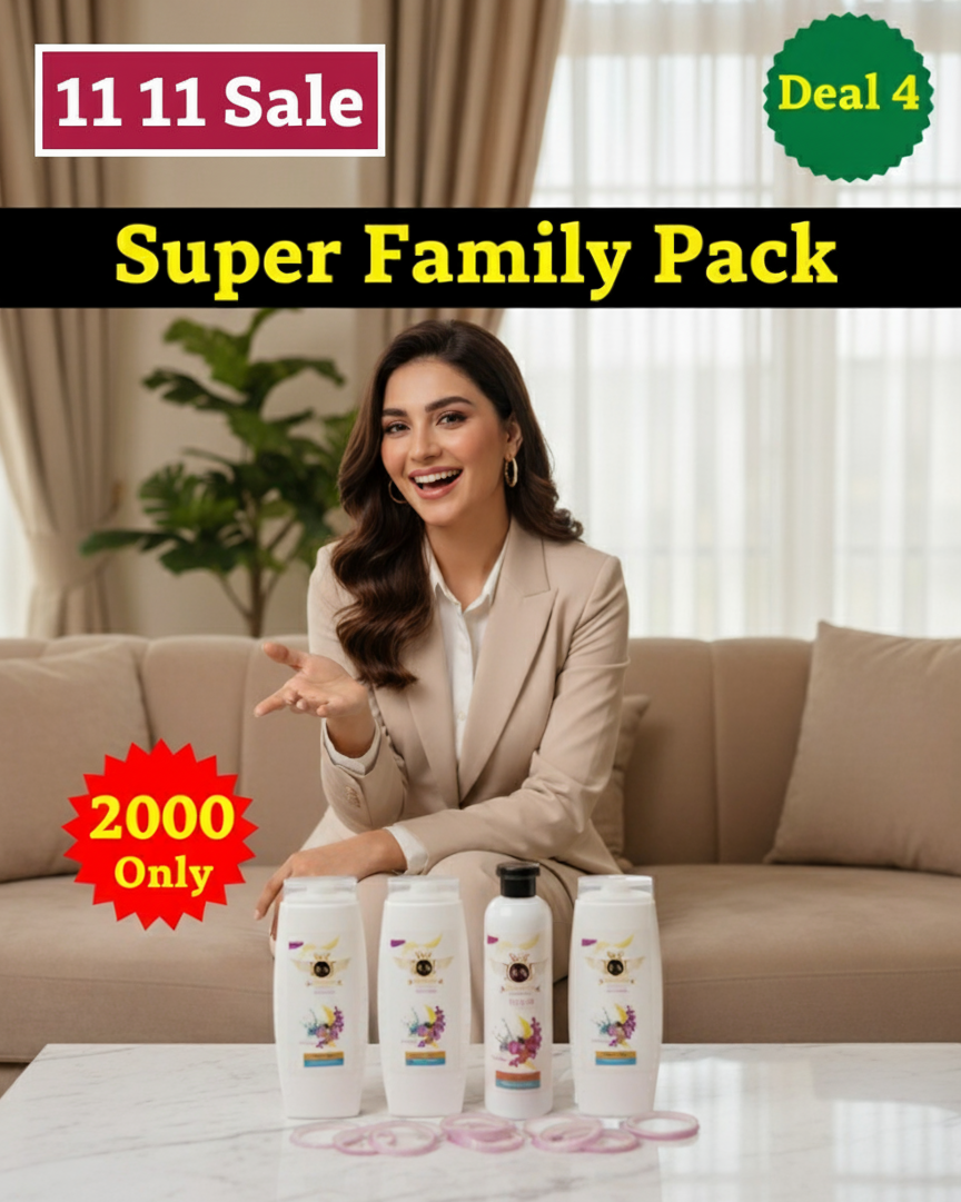 Rock & Shock Family Care Bundle - 3 Shampoo + 1 Hair Oil