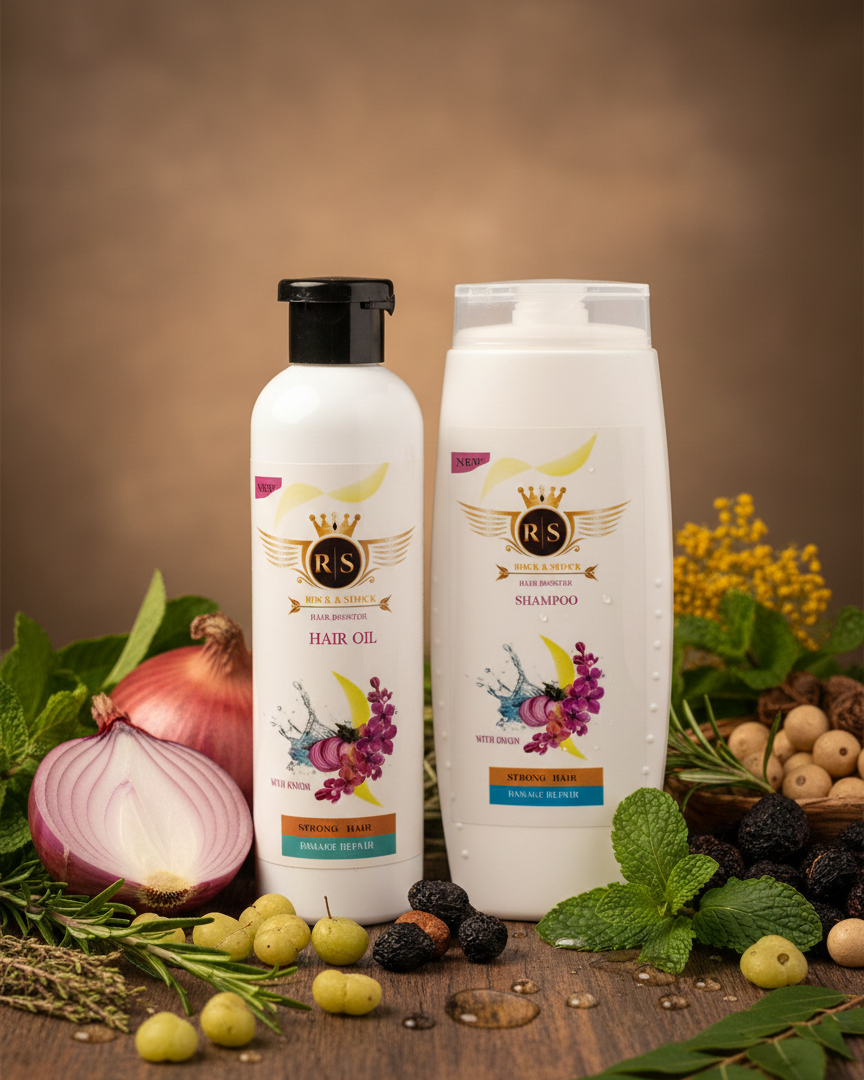 Onion Shampoo + Hair Oil - Combo Pack for Hair Care